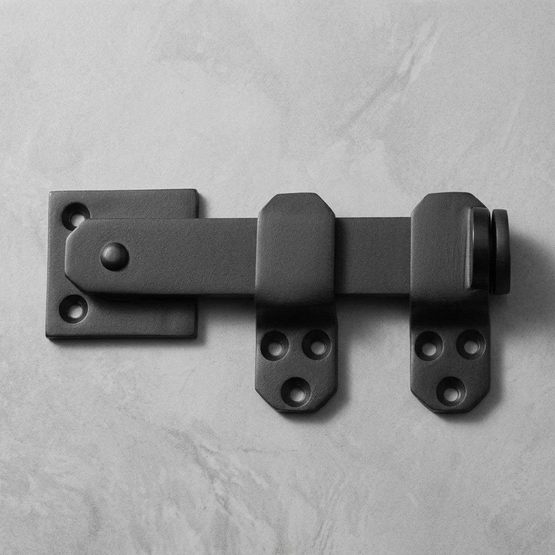 Solid Bronze Lockable Bar Latch 6″ Black Gate & Door Security Latch