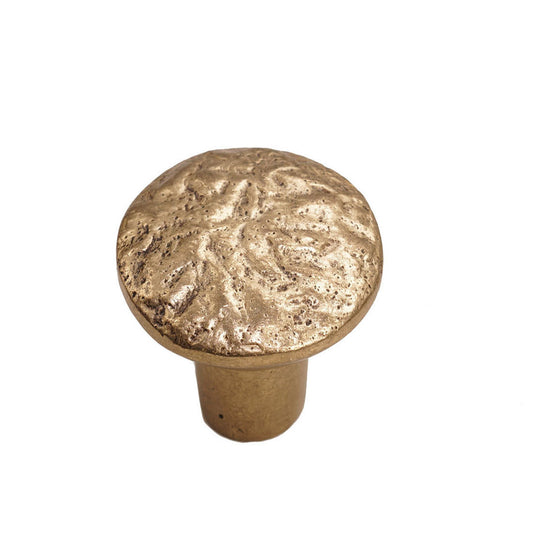 Bronze Textured Round Knob 1-1/2″ Champagne Cabinet Knob