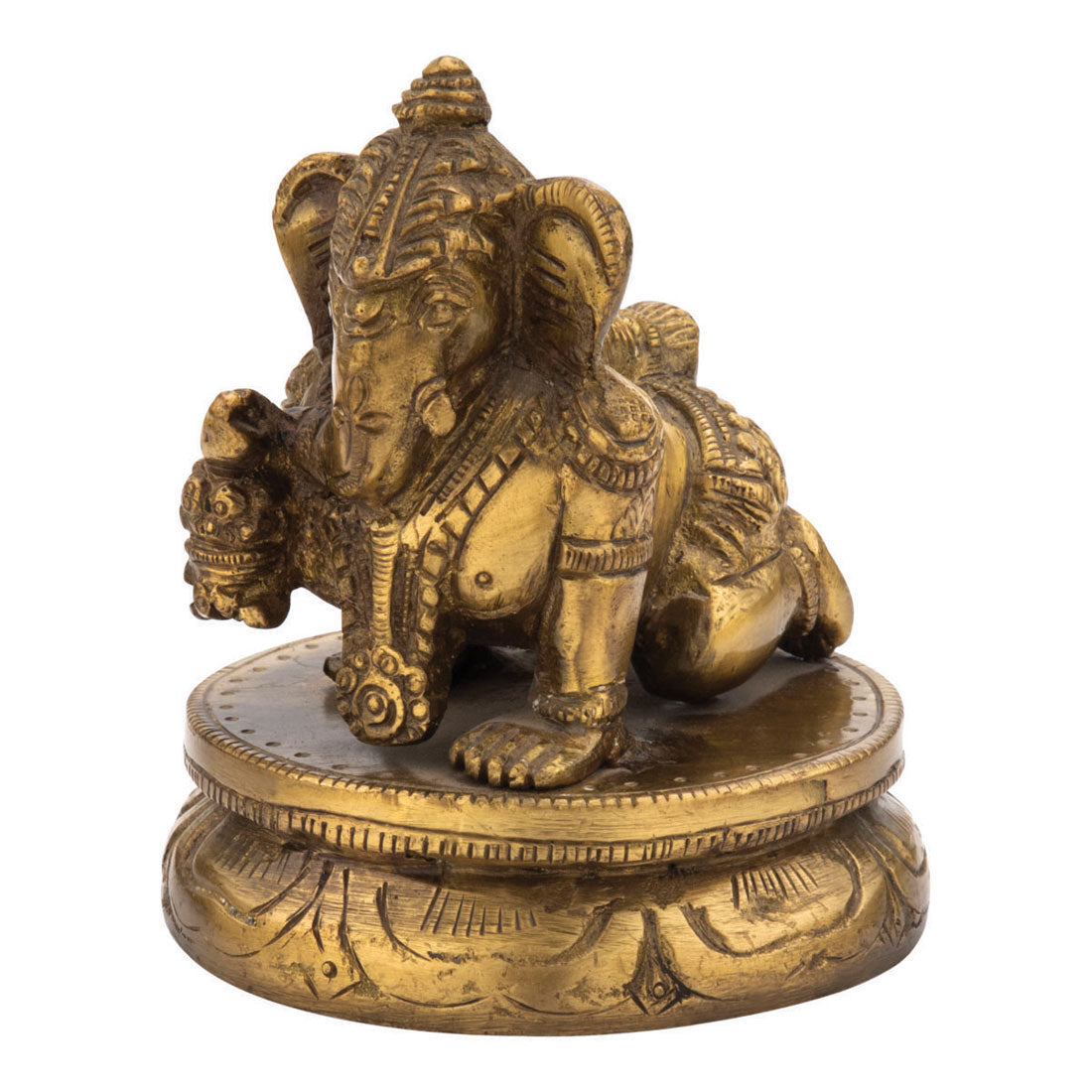 Lord Ganesh Ji | Lord Ganesh Ji Brass Decorative Idol 6 Inch Handcrafted Sculpture