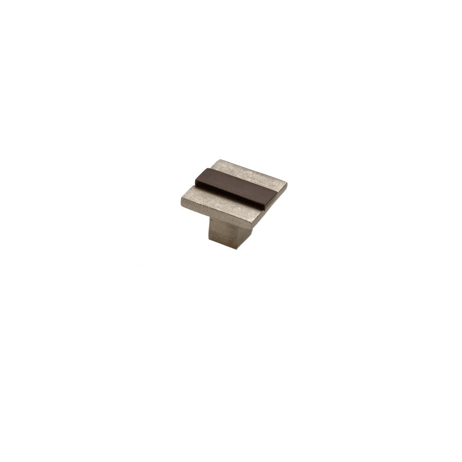 Bronze Contemporary Banded Knob 1″ Platinum Espresso