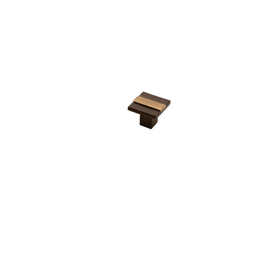 Bronze Contemporary Banded Knob 1″ Espresso Champagne