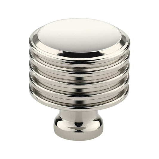 Geneva Cabinet Knob Polished Nickel Medium