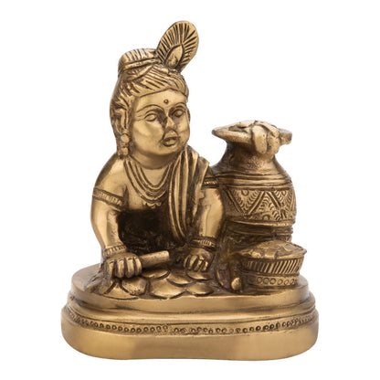 Lord Gopal Ji (Ladu Gopal Ji) Brass Idol 6″ Handcrafted Decorative Statue