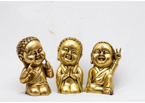 Brass Laughing Buddha 4″ Handcrafted Decorative Statue