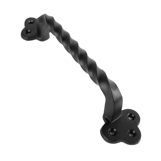 Cast Iron 9'' Twist Clover Barn Door Pull Handle