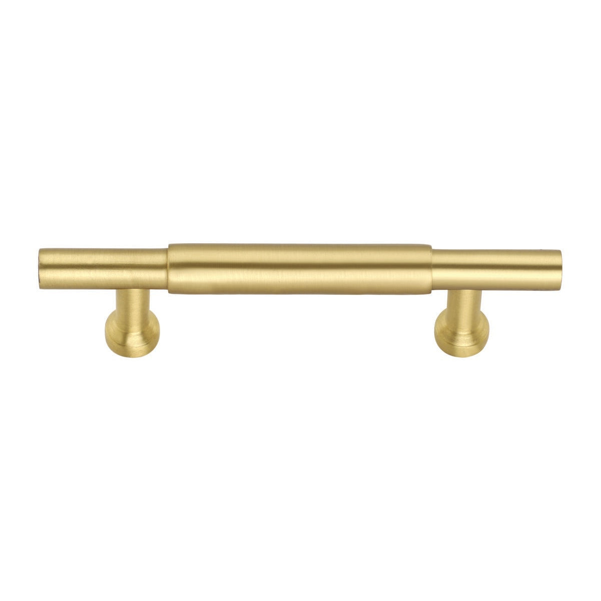 Round Pull Satin Brass 3″