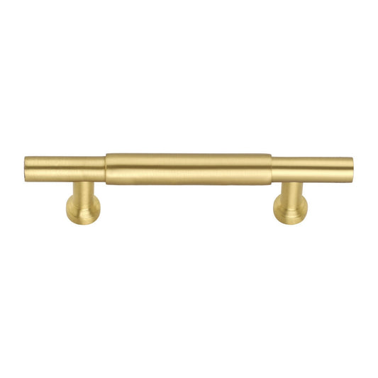 Round Pull Satin Brass 3″