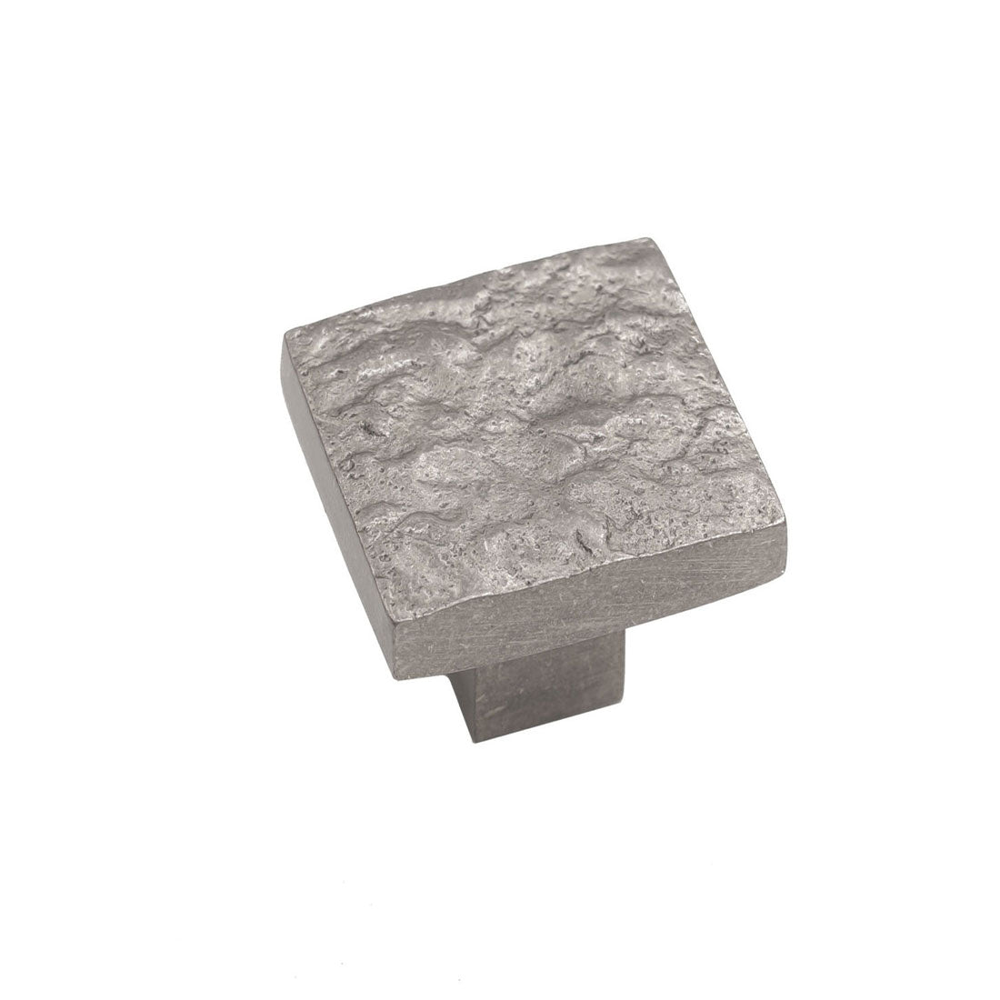Bronze Textured Square Knob 1-1/2″ Platinum Cabinet Knob – Deco Collection