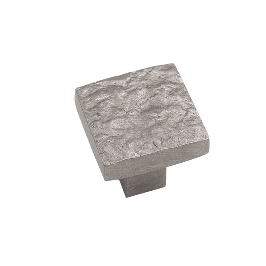 Bronze Textured Square Knob 1-1/2″ Platinum Cabinet Knob – Deco Collection