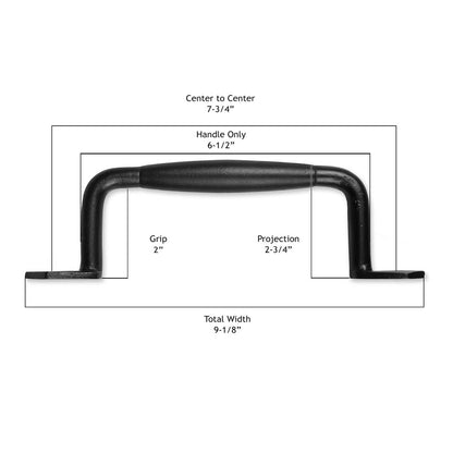 Cast Iron 9" Round Door & Gate Pull Handle