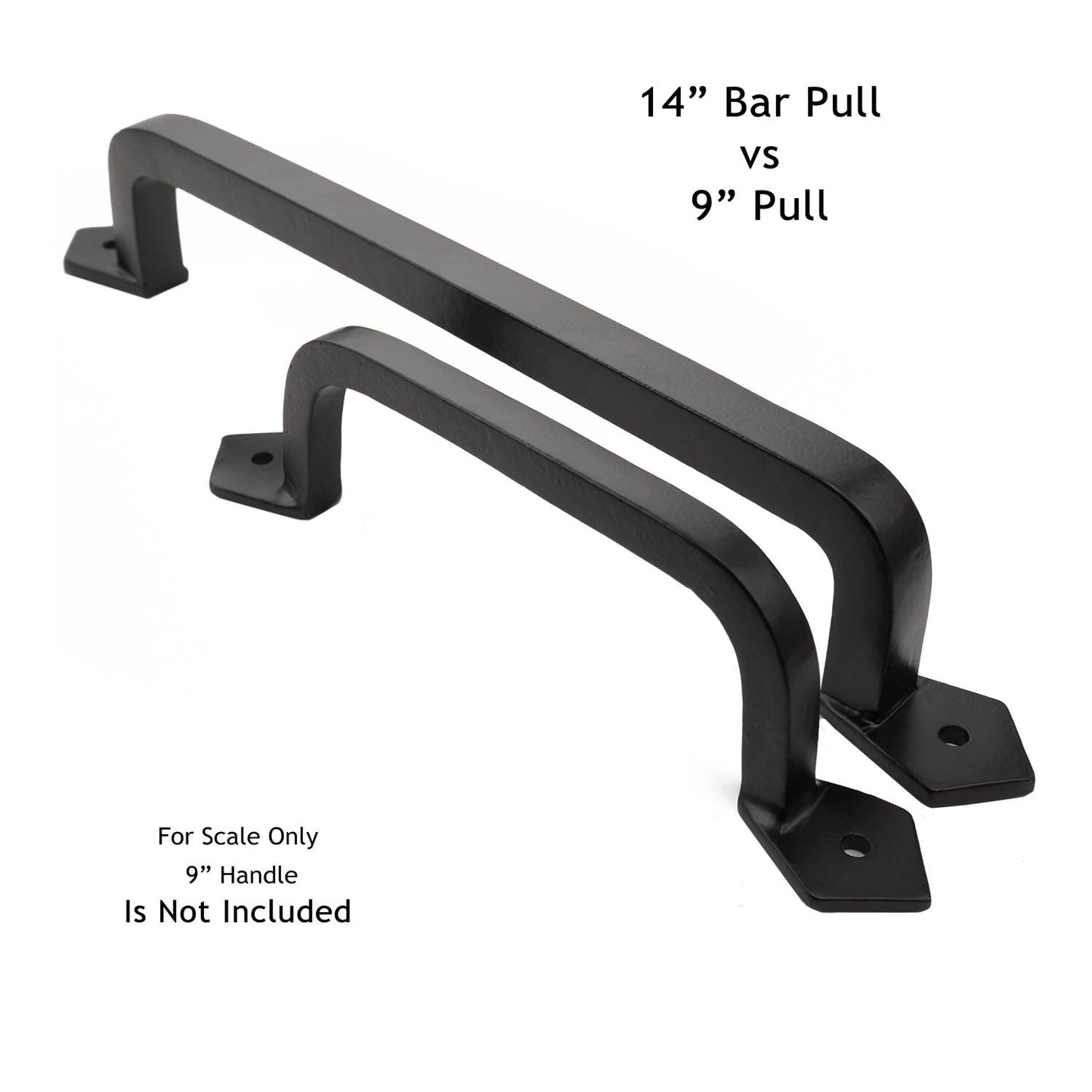 Cast Iron 14" Square Door & Gate Bar Pull Handle