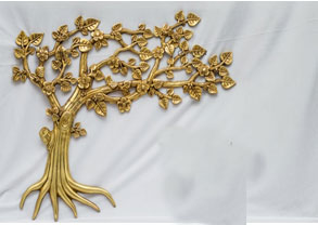 Brass Tree Wall Hanging 6″ Handcrafted Decorative Wall Art