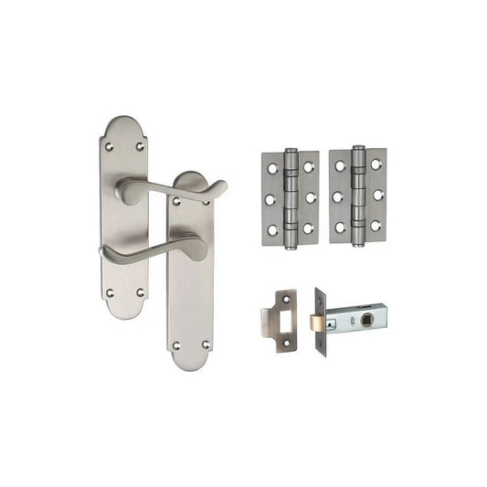 Victorian Shaped Door Lever Handle Polished Chrome 170 mm