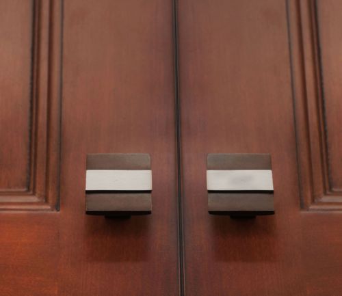 Bronze Contemporary Banded Knob 1 1/4"Platinum Espresso