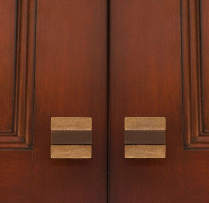 Bronze Contemporary Banded Knob 1 1/4"Platinum Espresso