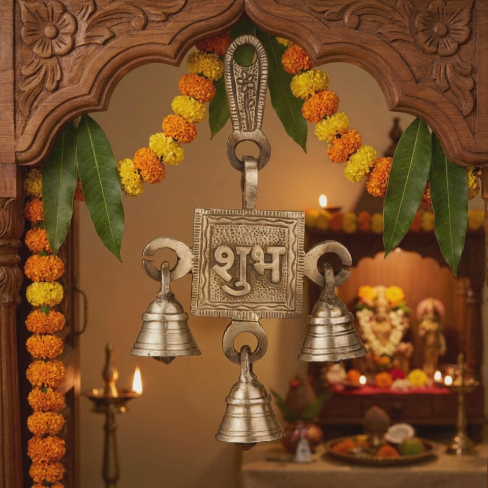 DLUXDEKOR-Brass Shubh Decorative Idol 4″ Handcrafted Auspicious Showpiece.mp4